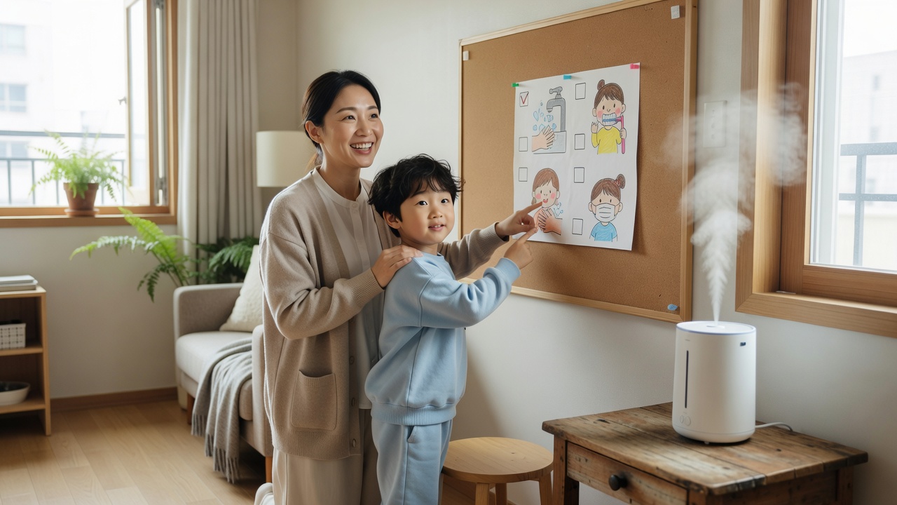 서울 맘 육아 팁 목차에 맞춘 감기 예방 실천 장면