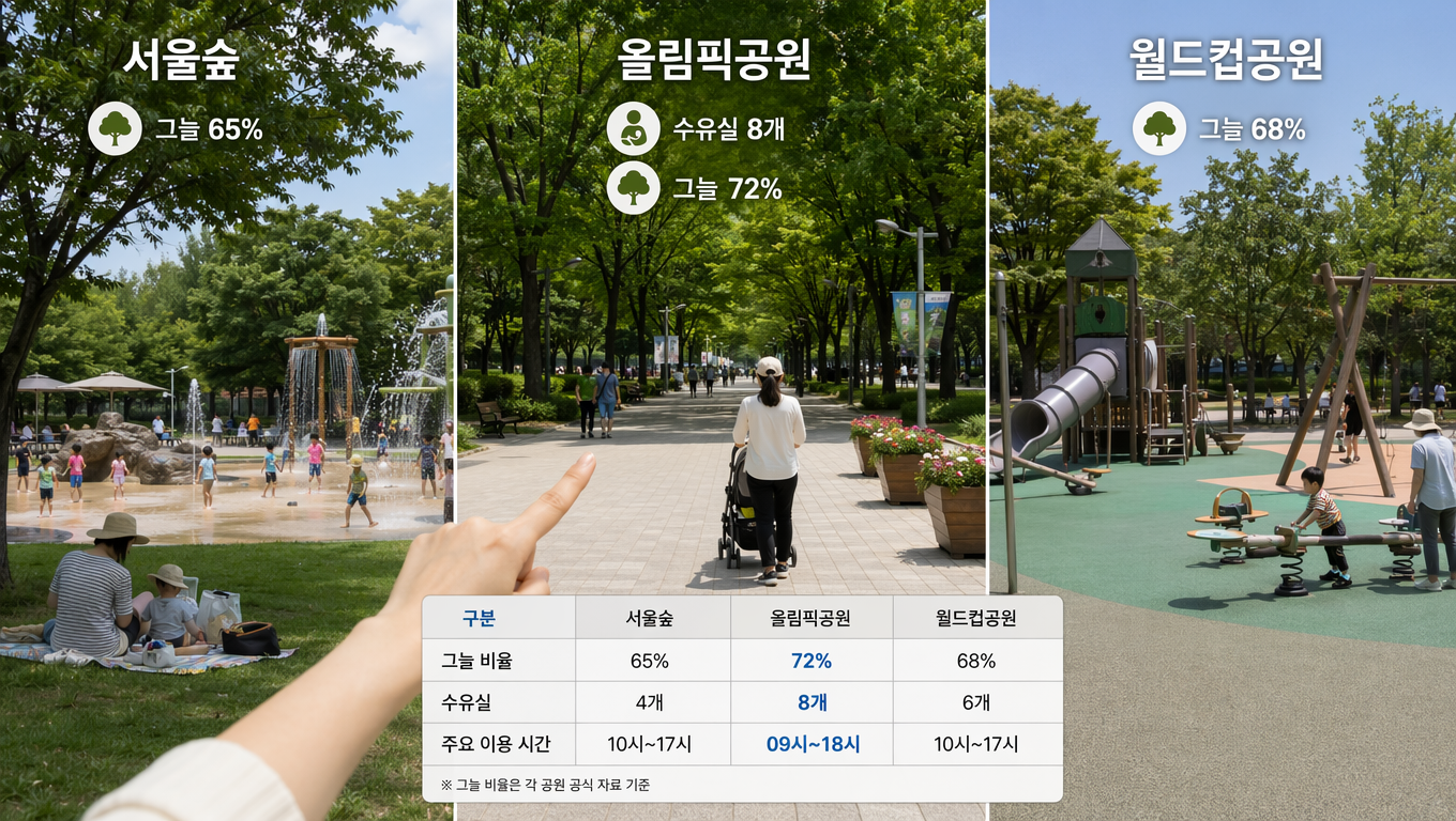 서울 영유아 교육을 위한 미취학 아동 야외 활동 공원 추천
