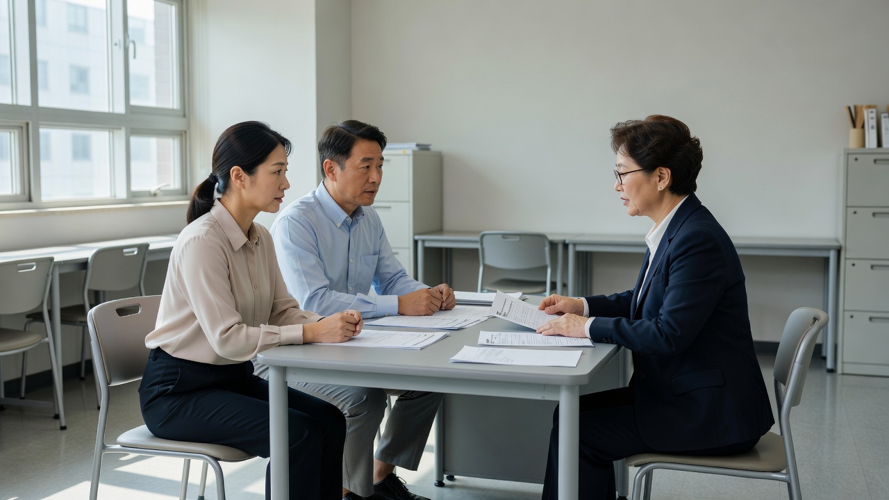서울 미취학 아동 육아 상담 신청을 준비하는 부모 모습