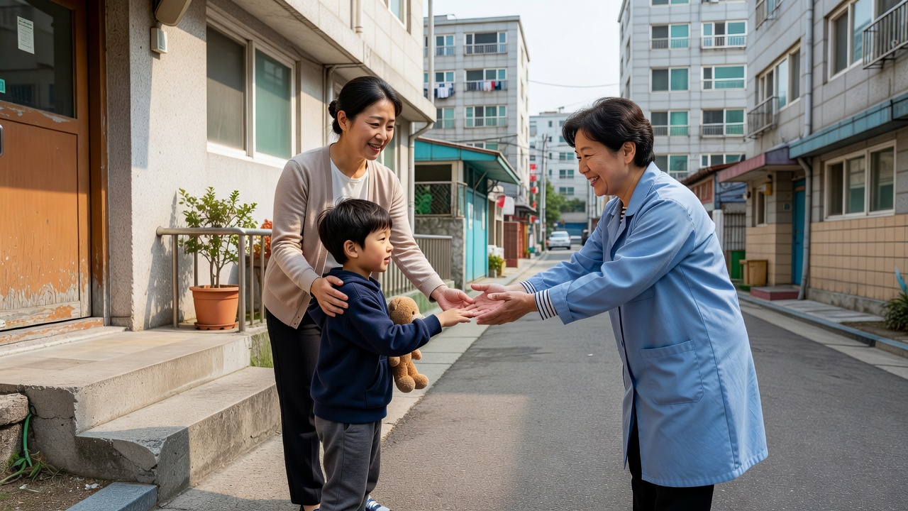 서울 미취학 아동 육아 스트레스 해결을 위한 외부 돌봄 서비스 활용 장면