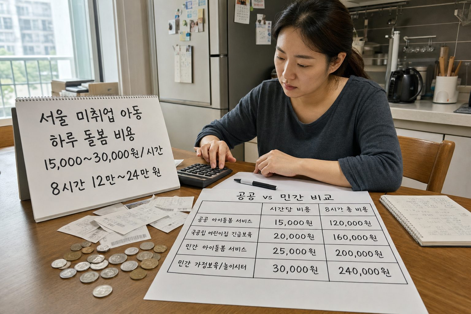 서울 미취학 아동 하루 돌봄 비용은 어떻게 정해지나요