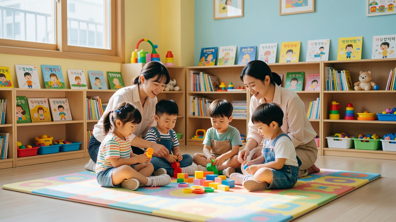 서울 미취학 아동 육아 후기에서 교사 비율이 중요한 이유를 보여주는 교실 장면