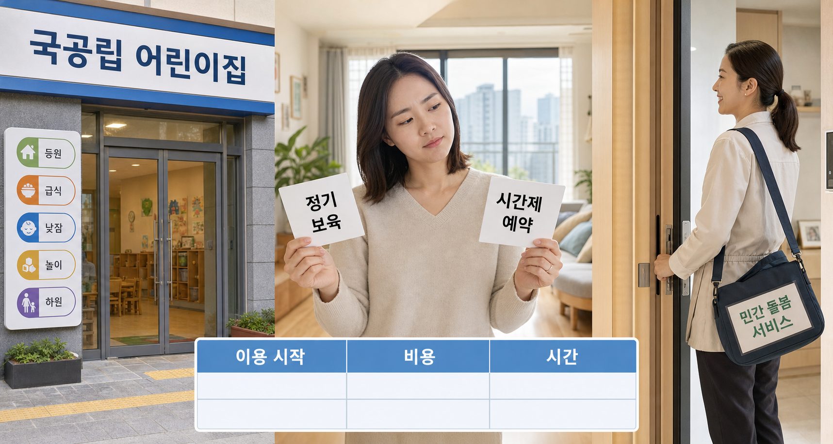 서울 어린이집 대안, 국공립 어린이집과 민간 돌봄 서비스 비교