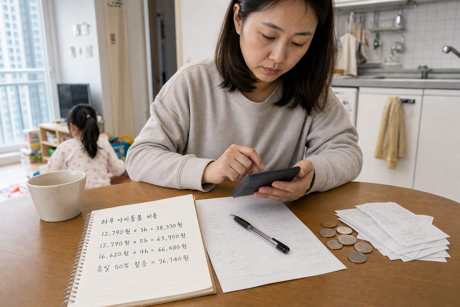 서울 육아 비용, 미취학 아동 하루 돌봄 비용 계산 방법과 실제 예시