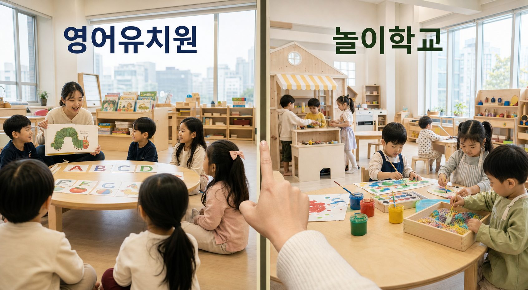 서울 영유아 교육, 영어유치원과 놀이학교 차이점 비교