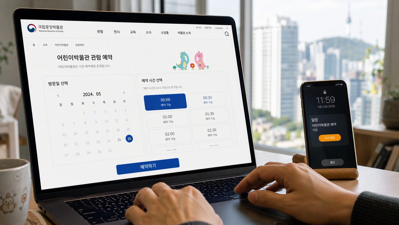 국립중앙박물관 어린이박물관 예약 성공 꿀팁 있나요?