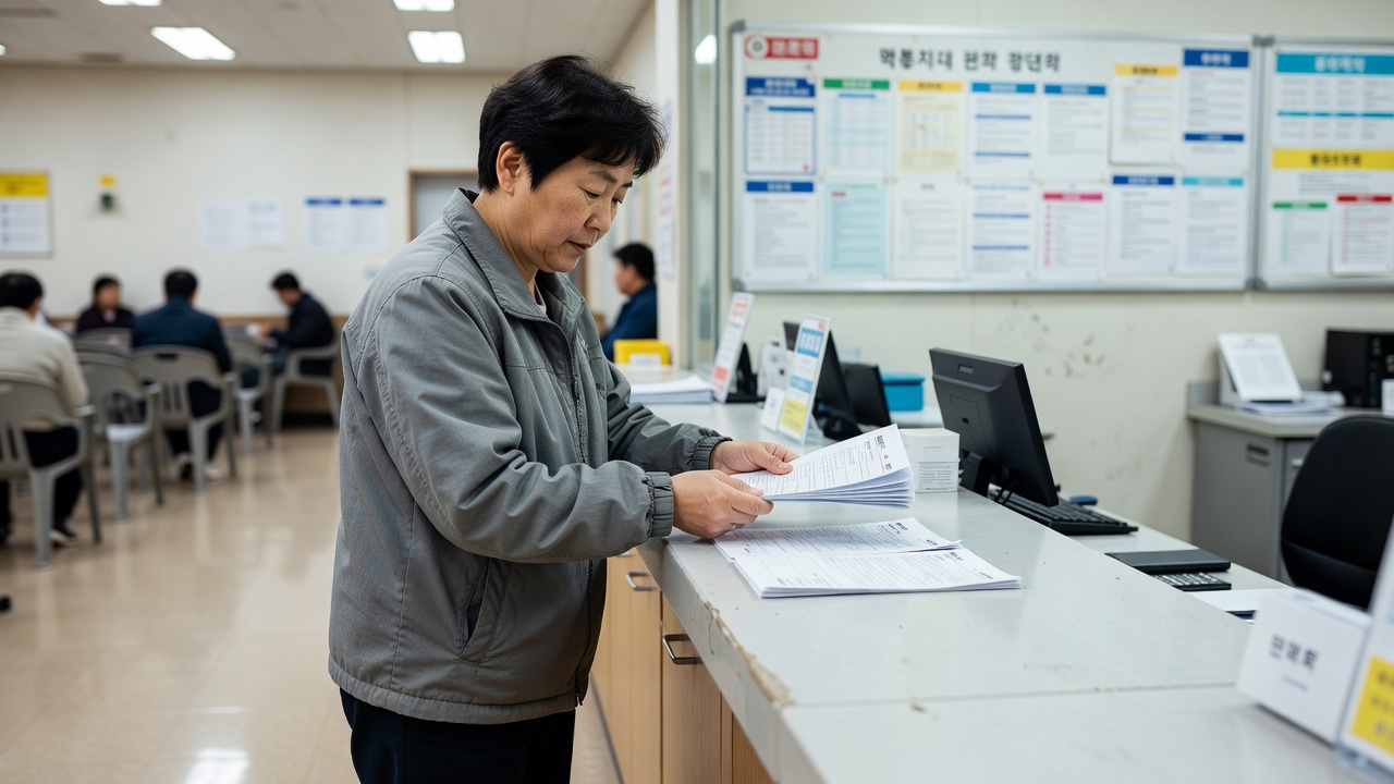 보건소에서 매일유업 특수분유 신청하는 모습